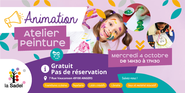 Atelier peinture à la Sadel Angers