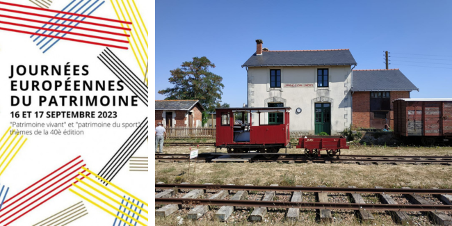 Journées européennes du patrimoine à la Gare de la Roche à Saint-Jean-de-Linière