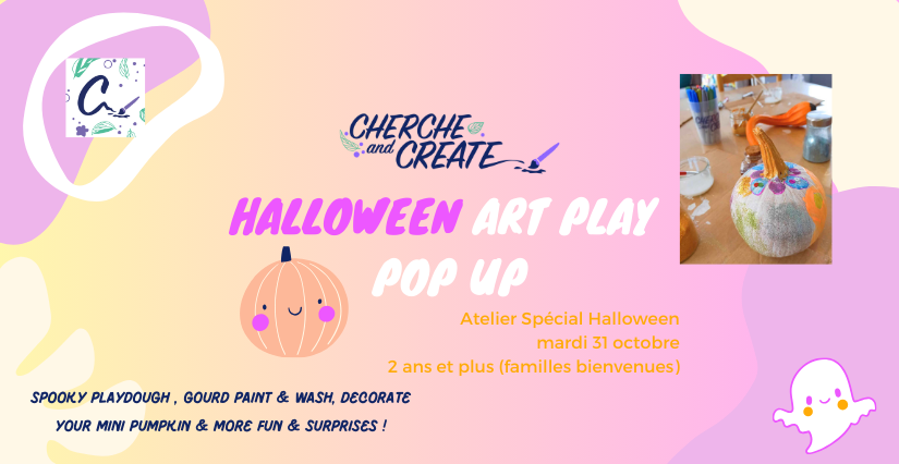 "Halloween Art Play Pop Up !", atelier créatif en anglais avec Cherche and Create à Angers