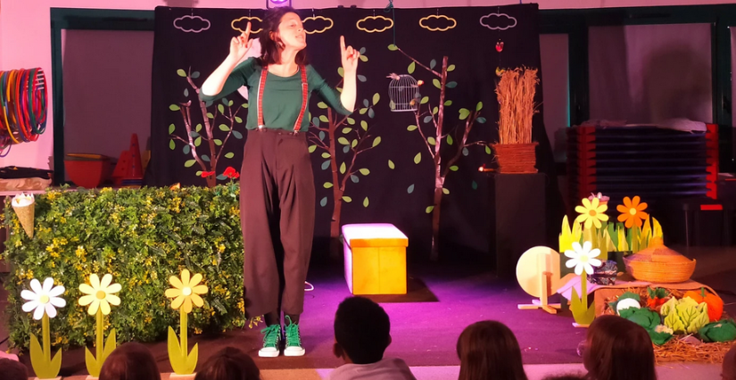 Spectacle chantant, "au jardin des comptines" à la Ludothèque de Cholet