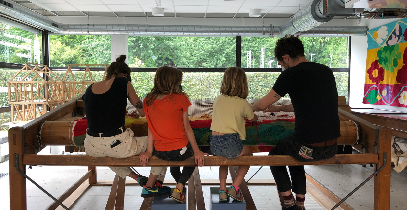 Initiation au tissage, atelier au Repaire Urbain à Angers
