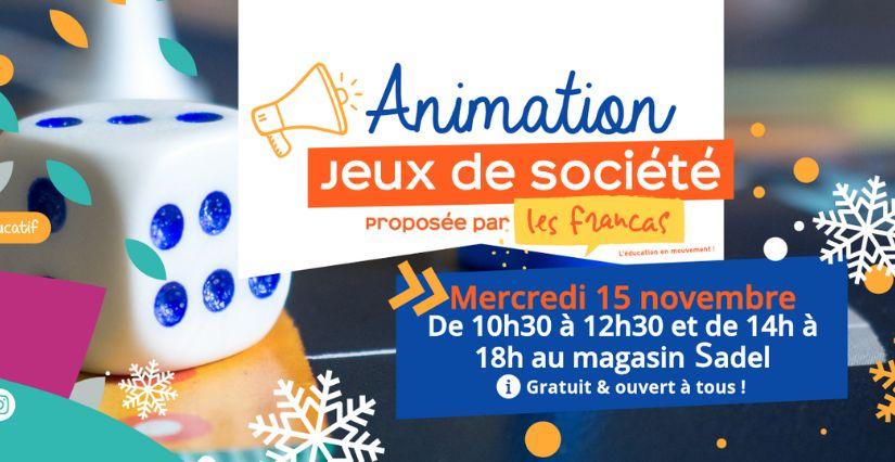Atelier jeux de société à la Sadel Angers