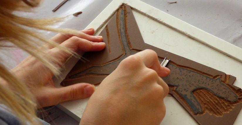 "Initiation à la gravure et à l'impression", stage artistique pour les ados à L'Ourse bleue à Angers