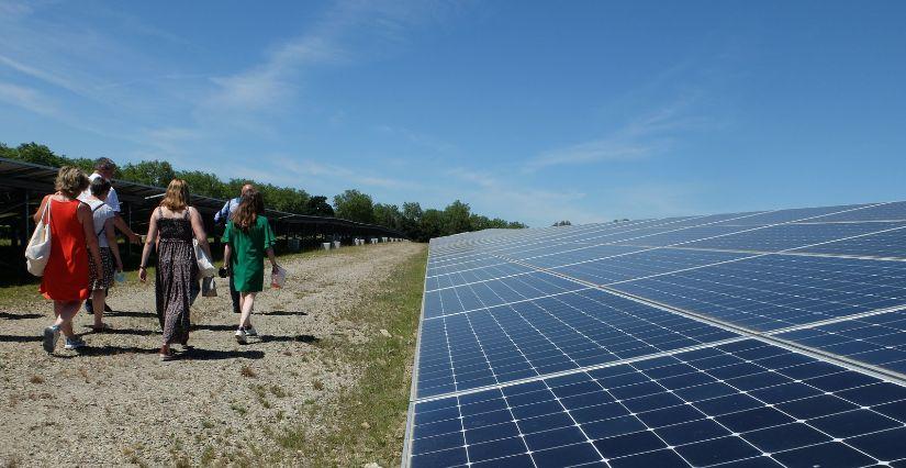 Visite de la centrale solaire de la Petite-Vicomté avec la Maison de l'Environnement