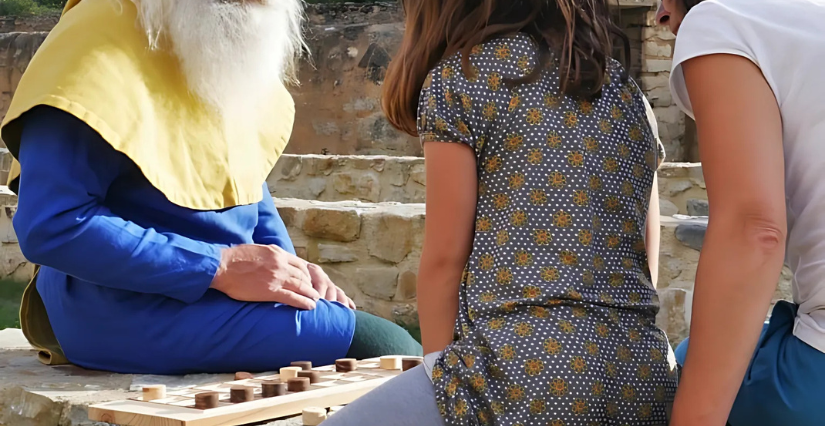Jeu "Jeux de dames et damoiseaux" au Château d'Angers