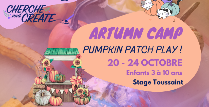 Stage de la toussaint, "ARTumn Camp : Pumpkin Patch Play" avec Cherche and Create à Angers
