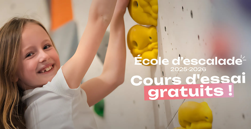 Cours d’essai gratuit pour les 4/5 ans chez Climb Up à Angers