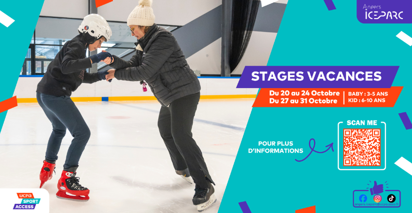 Stage de patinage pour les enfants à l'ICEPARC à Angers