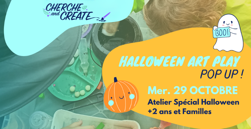 Halloween Art Play Pop Up, atelier créatif avec Cherche and Create à Angers