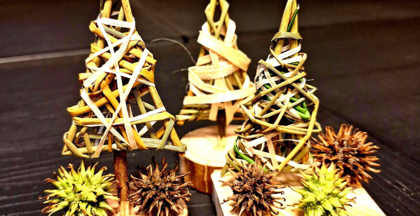 Atelier vannerie buissonnière de Noël avec les Pieds Anjoués aux Ponts-de-Cé