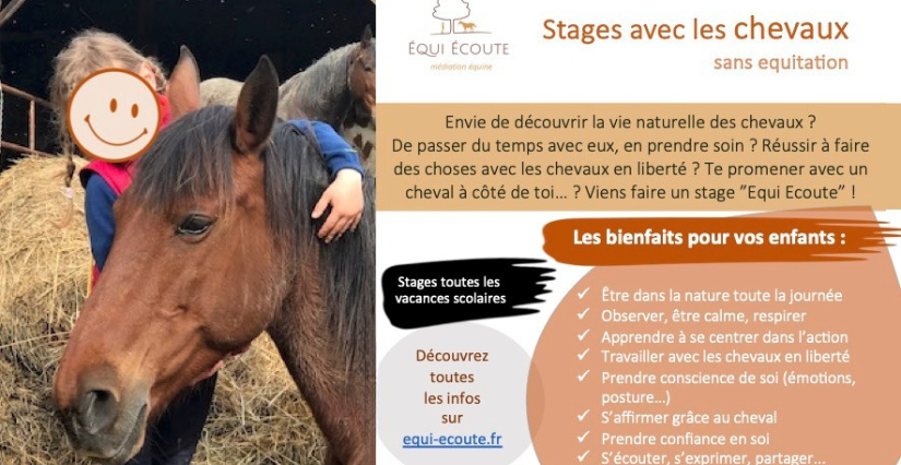 Stage vacances scolaires avec les chevaux, près d'Angers