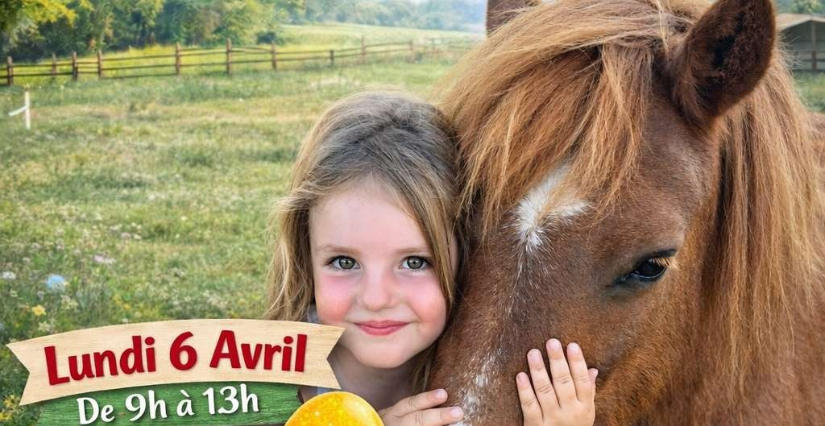 Chasse aux oeufs de Pâques à poney avec Loisirs Équestres