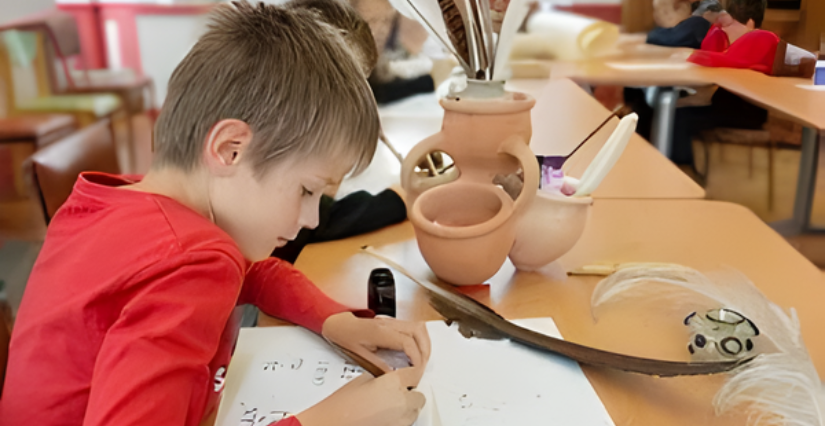 Atelier calligraphie au Château de Baugé 