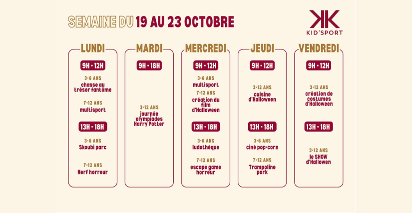 Stage sportif et ludique pour les 3-6 ans chez Kidsport Angers